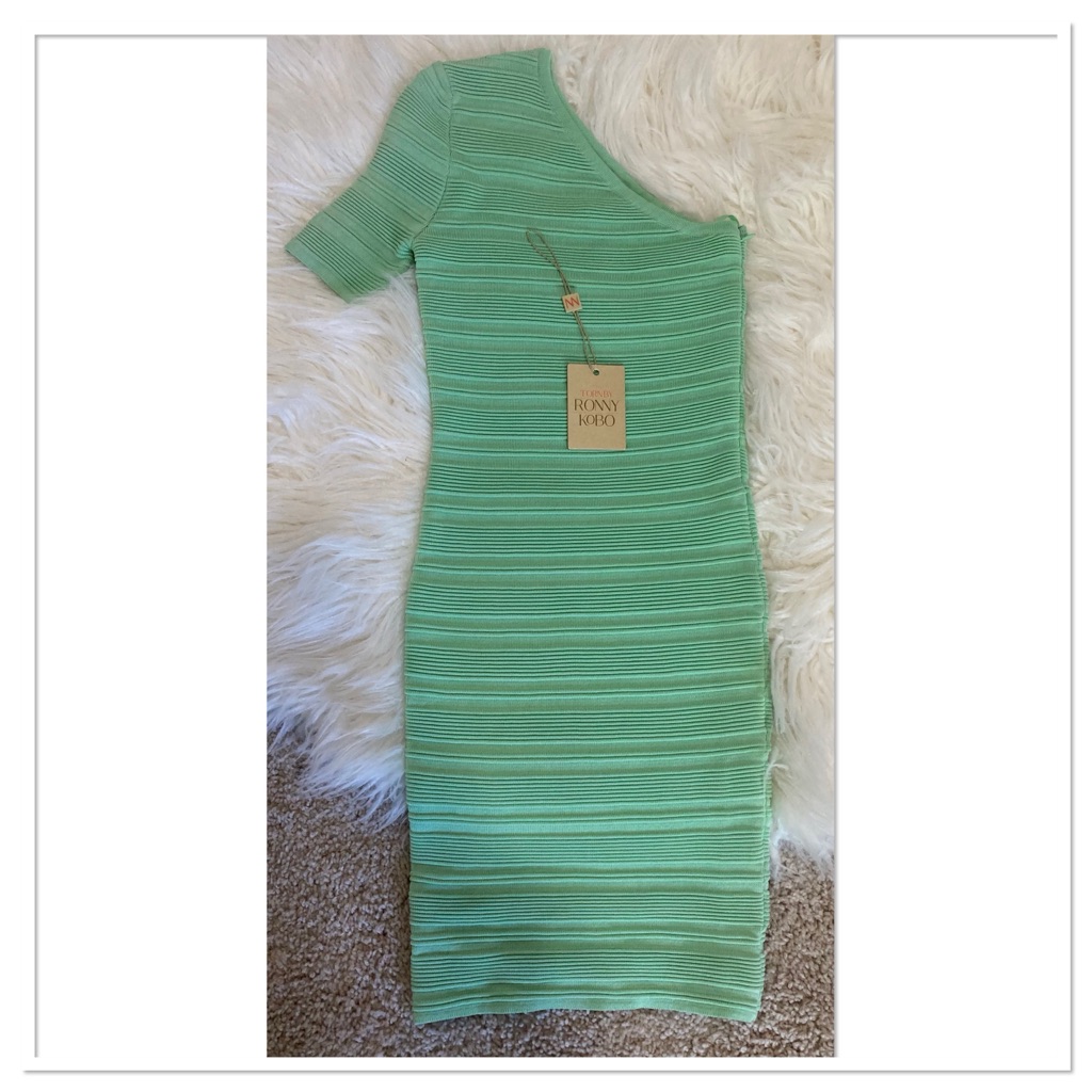 Nwt Torn By Ronny Kobo Kat Dress Mint Green Size Extra Small